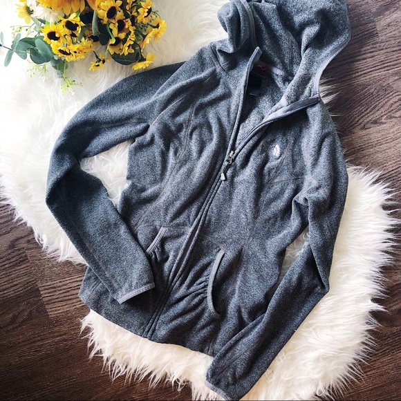 The North Face Sweaters - NORTH FACE GREY SWEATSHIRT HOODIE